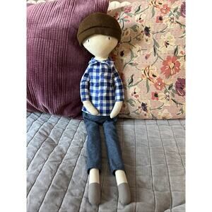 Creative Co-Op Large Cloth Doll Benny Oversized Boy Oversized 34”